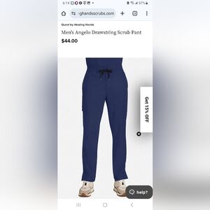 Mens Navy Blue Scrubs Pants XL